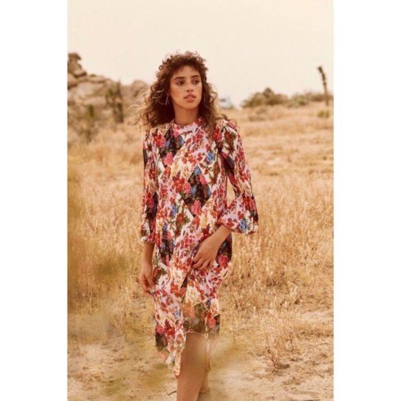 Anthropologie Maeve Shara Pleated Midi Dress - Picture 7 of 12